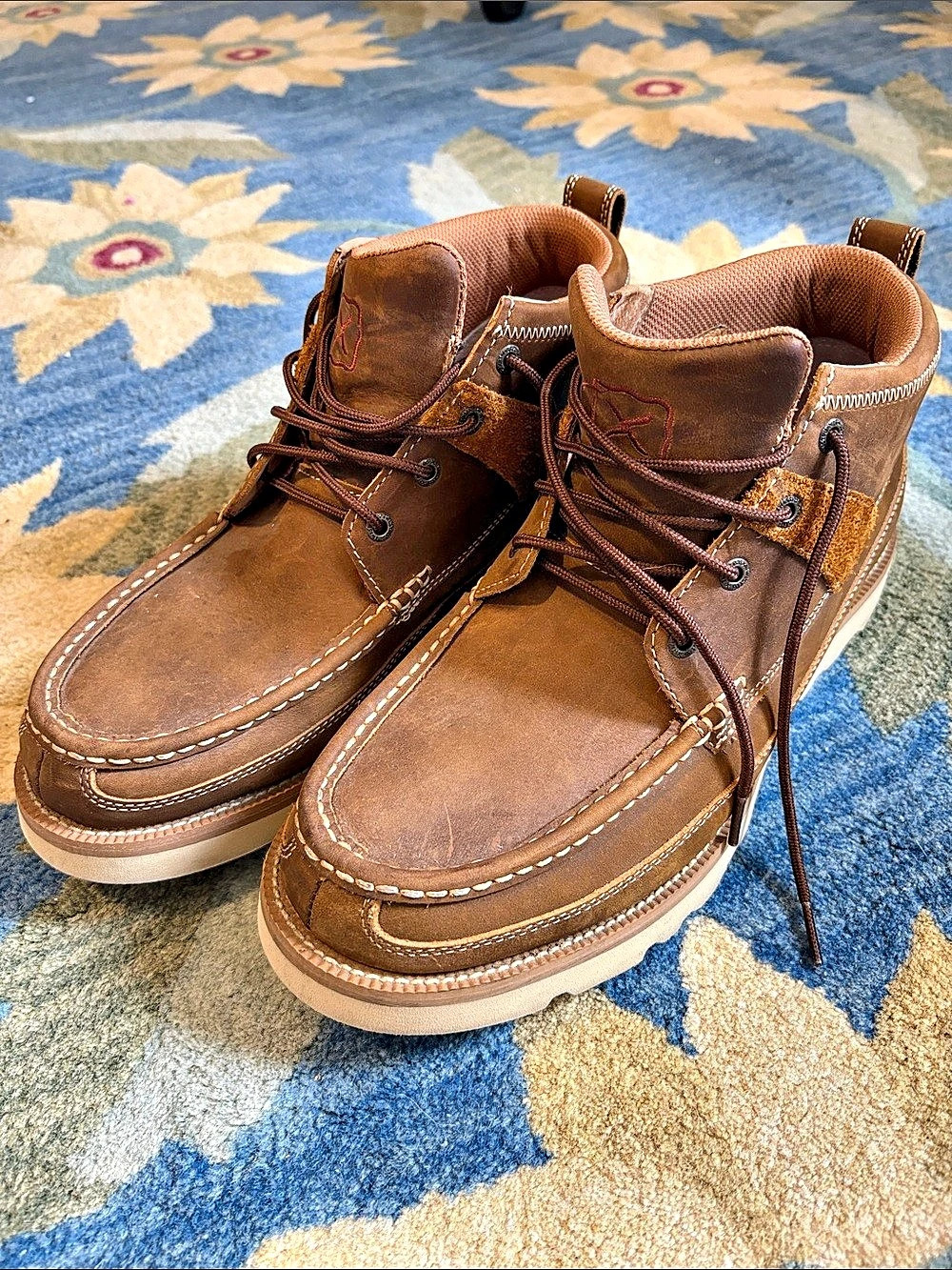 Twisted X Men's 4" Wedge Sole Boot Brown & Tan US 10.5 M